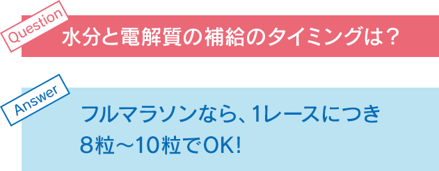 補給のタイミング