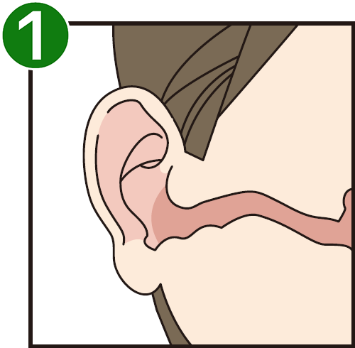 正しい耳栓の装着方法1
