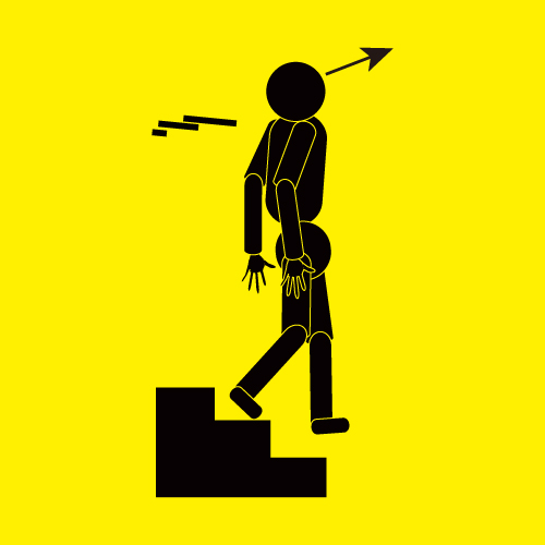 SCE-91_階段脇見転倒