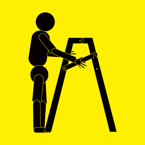 SCE-160_脚立転落（開き止め固定不良）